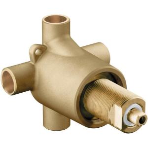 imageMoen 3360 Commercial Brass ThreeFunction Shower Transfer Valve Standard 12Inch CC ConnectionsPack of 1