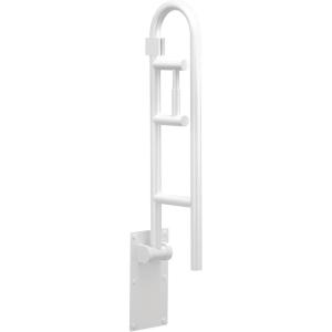 imageMoen R8962FDW Bathroom Safety 30Inch FlipUp Bathroom Grab Bar with Toilet Paper Holder Glacier WhiteGlacier