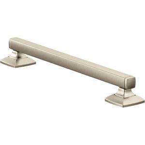 imageMoen YG5118BN Bathroom Safety 18Inch Stainless Steel Transitional Bathroom Grab Bar Brushed NickelNickel