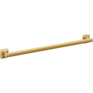 imageMoen YG5124BN Bathroom Safety 24Inch Stainless Steel Transitional Bathroom Grab Bar Brushed NickelGold