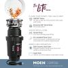 imageMoen GXP33C Lite Series PRO Compact Continuous Feed Garbage Disposal and Installation Kit