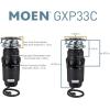 imageMoen GXP33C Lite Series PRO Compact Continuous Feed Garbage Disposal and Installation Kit
