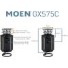 imageMoen Host Series 34 HP Continuous Feed Garbage Disposal with Sound Reduction for Kitchen Sink Power Cord Included GXS75C34 HP