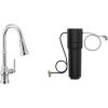 imageMoen Paterson Chrome Water Filtration OneHandle High Arc Pulldown Kitchen Faucet Water Filter for Sink Faucet Sold Separately FS72003Chrome