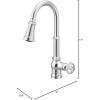 imageMoen Paterson Chrome Water Filtration OneHandle High Arc Pulldown Kitchen Faucet Water Filter for Sink Faucet Sold Separately FS72003Chrome