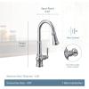 imageMoen Paterson Chrome Water Filtration OneHandle High Arc Pulldown Kitchen Faucet Water Filter for Sink Faucet Sold Separately FS72003Matte Black