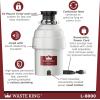 imageWaste King 1 HP Garbage Disposal with Power Cord Food Waste Disposer for Kitchen Sink L80001 HP  Continuous Feed
