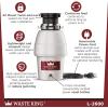 imageWaste King 1 HP Garbage Disposal with Power Cord Food Waste Disposer for Kitchen Sink L800012 HP  Continuous Feed