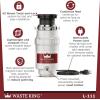 imageWaste King 1 HP Garbage Disposal with Power Cord Food Waste Disposer for Kitchen Sink L800013 HP  Continuous Feed