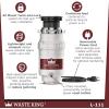 imageWaste King 1 HP Garbage Disposal with Power Cord Food Waste Disposer for Kitchen Sink L800013 HP  Continuous Feed