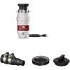 imageWaste King L1001 Garbage Disposal with Power Cord 12 HP ampamp L111 Garbage Disposal with Power Cord 13 HP Gray05 HP