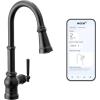 imageMoen Paterson Chrome Water Filtration OneHandle High Arc Pulldown Kitchen Faucet Water Filter for Sink Faucet Sold Separately FS72003Matte Black