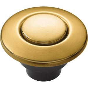 imageMoen Brushed Gold Garbage Disposal Air Switch Coordinating Decorative Button Decorative Button Only Housing Required AS4201BG