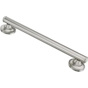 imageMoen LR8724D1GCH Bathroom Safety 24Inch Designer Bathroom Grab Bar with Curled Grip StainlessBrushed Nickel