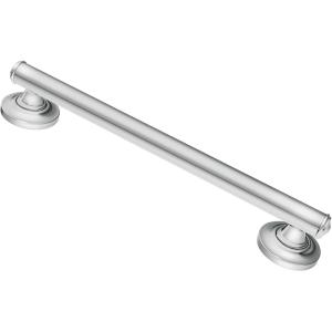 imageMoen LR8724D1GCH Bathroom Safety 24Inch Designer Bathroom Grab Bar with Curled Grip StainlessChrome