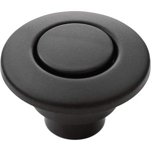 imageMoen Matte Black Garbage Disposal Air Switch Coordinating Decorative Button Decorative Button Only Housing Required Button Only Air Switch Sold Separately AS4201BL