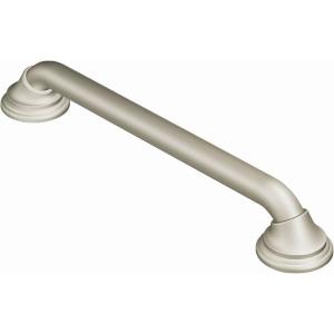 imageMoen R8718D3GOWB Bathroom Safety Ultima 18Inch Designer Bathroom Grab Bar with Curl Grip Old World BronzeBrushed Nickel