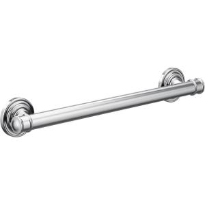 imageMoen YG6424BN Bathroom Safety 24Inch Stainless Steel Traditional Bathroom Grab Bar Brushed NickelChrome
