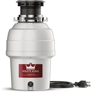 imageWaste King 1 HP Garbage Disposal with Power Cord Food Waste Disposer for Kitchen Sink L800034 HP  Continuous Feed