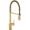 imageMoen Align Brushed Gold 3in1 Water Filtration PreRinse Spring Pull Down Kitchen Faucet Water Filter for Sink Faucet Sold Separately F5923BGBrushed Gold
