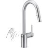 imageMoen Align Brushed Gold 3in1 Water Filtration PreRinse Spring Pull Down Kitchen Faucet Water Filter for Sink Faucet Sold Separately F5923BGChrome