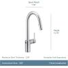 imageMoen Align Brushed Gold 3in1 Water Filtration PreRinse Spring Pull Down Kitchen Faucet Water Filter for Sink Faucet Sold Separately F5923BGChrome