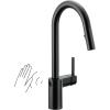 imageMoen Align Brushed Gold 3in1 Water Filtration PreRinse Spring Pull Down Kitchen Faucet Water Filter for Sink Faucet Sold Separately F5923BGMatte Black