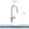 imageMoen Align Brushed Gold 3in1 Water Filtration PreRinse Spring Pull Down Kitchen Faucet Water Filter for Sink Faucet Sold Separately F5923BGMatte Black