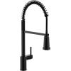 imageMoen Align Brushed Gold 3in1 Water Filtration PreRinse Spring Pull Down Kitchen Faucet Water Filter for Sink Faucet Sold Separately F5923BGMatte Black