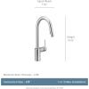 imageMoen Align Brushed Gold 3in1 Water Filtration PreRinse Spring Pull Down Kitchen Faucet Water Filter for Sink Faucet Sold Separately F5923BGMatte Black