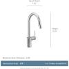 imageMoen Align Brushed Gold 3in1 Water Filtration PreRinse Spring Pull Down Kitchen Faucet Water Filter for Sink Faucet Sold Separately F5923BGSpot Resist Stainless