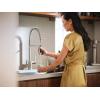 imageMoen Align Brushed Gold 3in1 Water Filtration PreRinse Spring Pull Down Kitchen Faucet Water Filter for Sink Faucet Sold Separately F5923BGSpot Resist Stainless