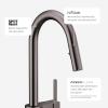 imageMoen Align Brushed Gold 3in1 Water Filtration PreRinse Spring Pull Down Kitchen Faucet Water Filter for Sink Faucet Sold Separately F5923BGSpot Resist Black Stainless