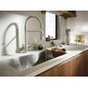 imageMoen Align Brushed Gold 3in1 Water Filtration PreRinse Spring Pull Down Kitchen Faucet Water Filter for Sink Faucet Sold Separately F5923BGSpot Resist Stainless