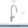 imageMoen Align Brushed Gold 3in1 Water Filtration PreRinse Spring Pull Down Kitchen Faucet Water Filter for Sink Faucet Sold Separately F5923BGSpot Resist Stainless