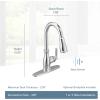 imageMoen Brantford Chrome Smart Faucet Touchless Pull Down Sprayer Kitchen Faucet with Voice Control and Power Boost 7185EVCChrome