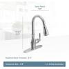 imageMoen Brantford Chrome Smart Faucet Touchless Pull Down Sprayer Kitchen Faucet with Voice Control and Power Boost 7185EVCSpot Resist Stainless