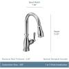 imageMoen Brantford Chrome Smart Faucet Touchless Pull Down Sprayer Kitchen Faucet with Voice Control and Power Boost 7185EVCSpot Resist Stainless
