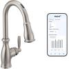 imageMoen Brantford Chrome Smart Faucet Touchless Pull Down Sprayer Kitchen Faucet with Voice Control and Power Boost 7185EVCSpot Resist Stainless