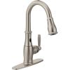imageMoen Brantford Chrome Smart Faucet Touchless Pull Down Sprayer Kitchen Faucet with Voice Control and Power Boost 7185EVCSpot Resist Stainless