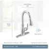 imageMoen Brantford Chrome Smart Faucet Touchless Pull Down Sprayer Kitchen Faucet with Voice Control and Power Boost 7185EVCSpot Resist Stainless