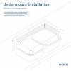 imageMoen GS18442 1800 Series 165inch 18 Gauge Undermount Single Bowl Stainless Steel Kitchen or Bar Sink