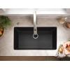 imageMoen Host Black Granite 33Inch Wide x 95Inch Deep Undermount Single Bowl Kitchen Sink GGB4010BMatte Black