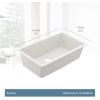 imageMoen Host Black Granite 33Inch Wide x 95Inch Deep Undermount Single Bowl Kitchen Sink GGB4010BWhite