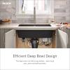 imageMoen Host Black Granite 33Inch Wide x 95Inch Deep Undermount Single Bowl Kitchen Sink GGB4010BWhite