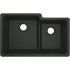 imageMoen Host White Granite 33Inch Wide x 95Inch Deep Undermount Double Bowl Kitchen Sink GGW4012BMatte Black