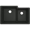 imageMoen Host White Granite 33Inch Wide x 95Inch Deep Undermount Double Bowl Kitchen Sink GGW4012BMatte Black