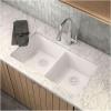imageMoen Host White Granite 33Inch Wide x 95Inch Deep Undermount Double Bowl Kitchen Sink GGW4012BWhite
