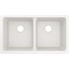 imageMoen Host White Granite 33Inch Wide x 95Inch Deep Undermount Double Bowl Kitchen Sink GGW4012BWhite