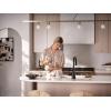 imageMoen Kurv Chrome 3in1 Water Filtration Pull Down Kitchen Faucet Water Filter for Sink Faucet Sold Separately F9126Matte Black